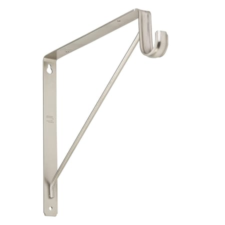National Hardware National Hardware 12.45 in. L X 0.28 in. D Satin Nickel Steel Closet Rod Bracket S822-093